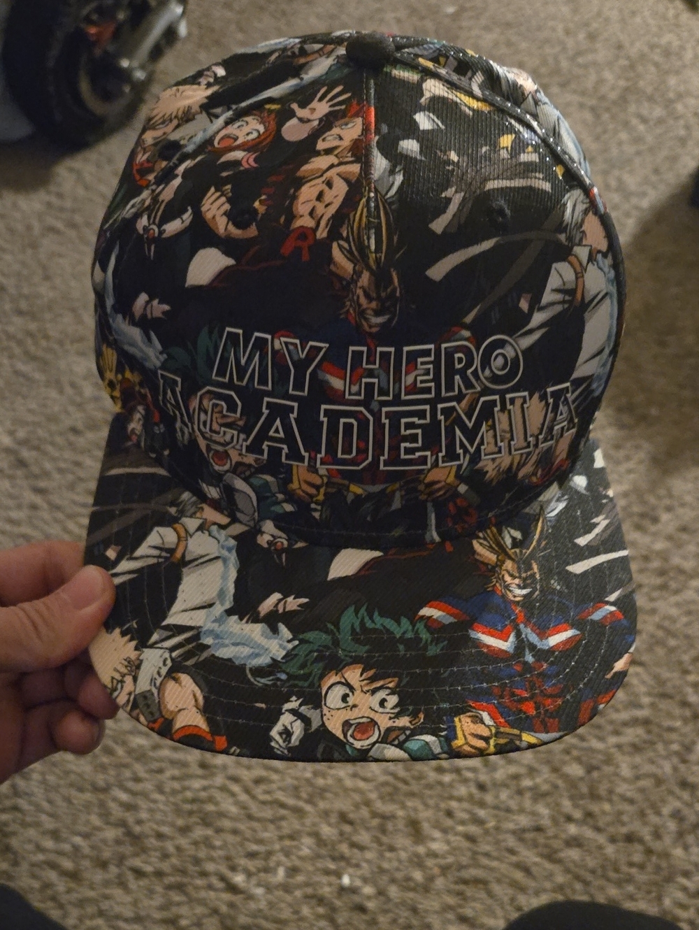 My Hero Academia Black Graphic Snapback Hat